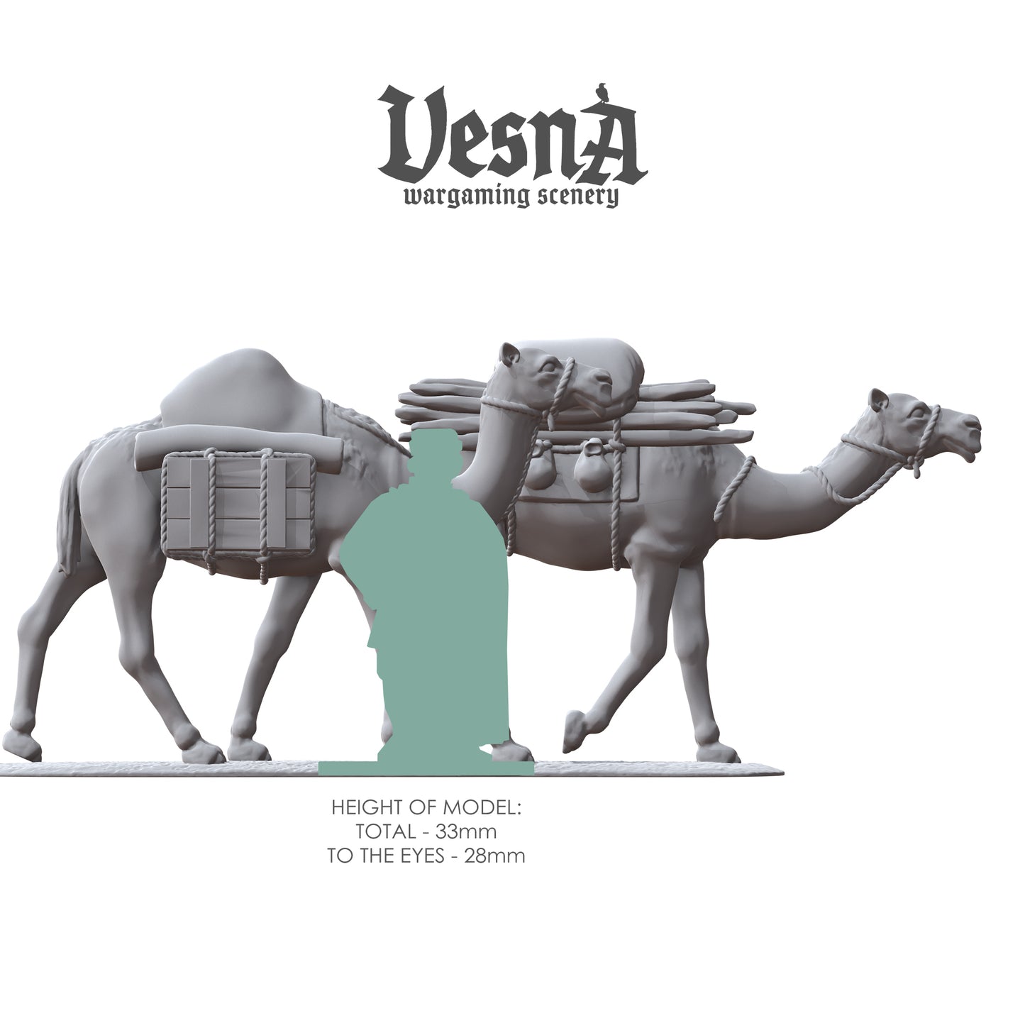 Set of 4 Camels with Packs