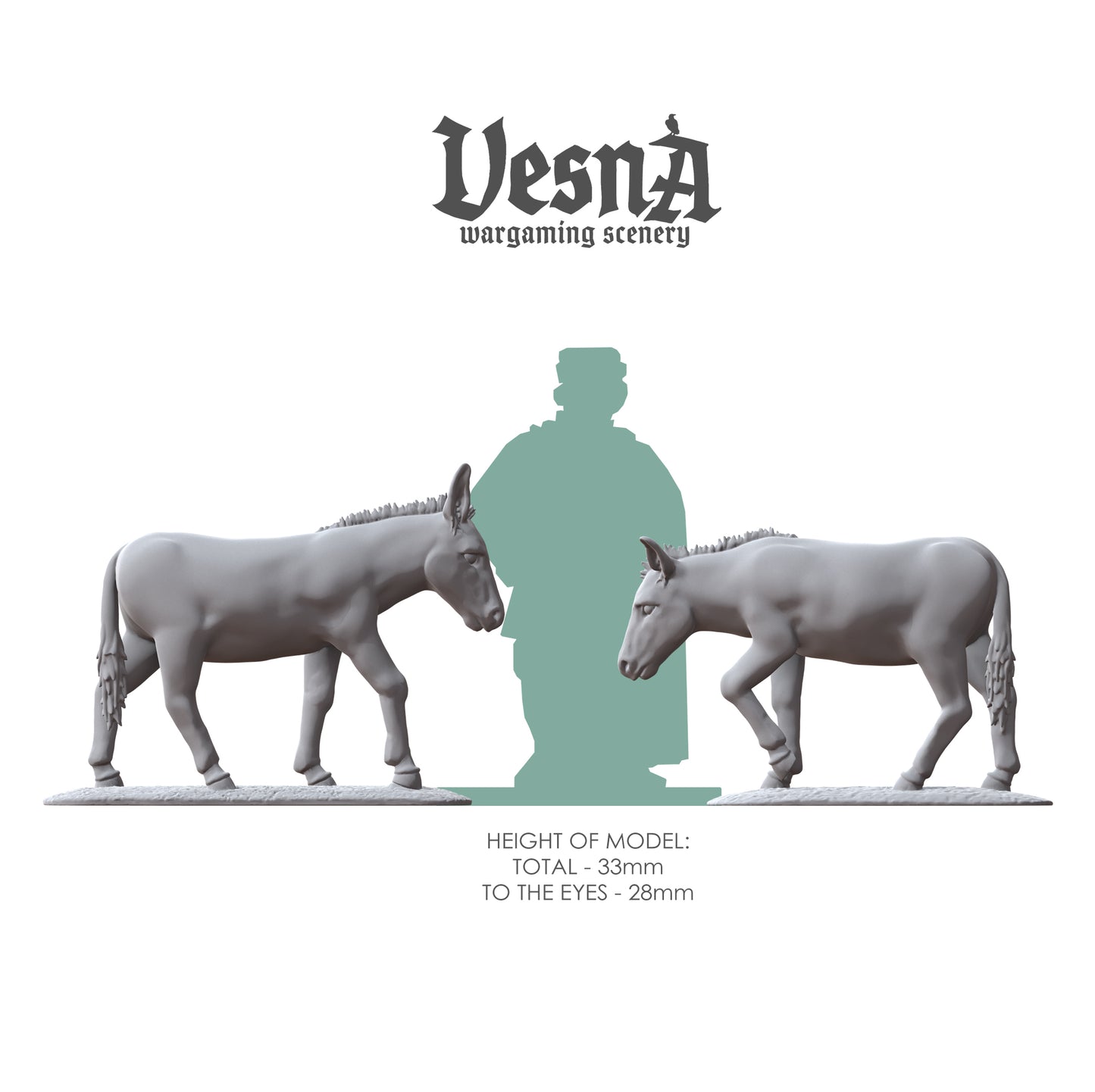 Set of 4 Donkeys