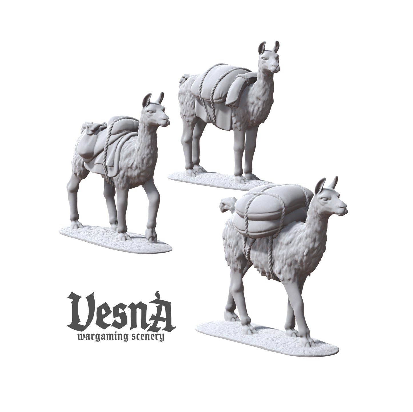 Set of 3 Llamas with Packs