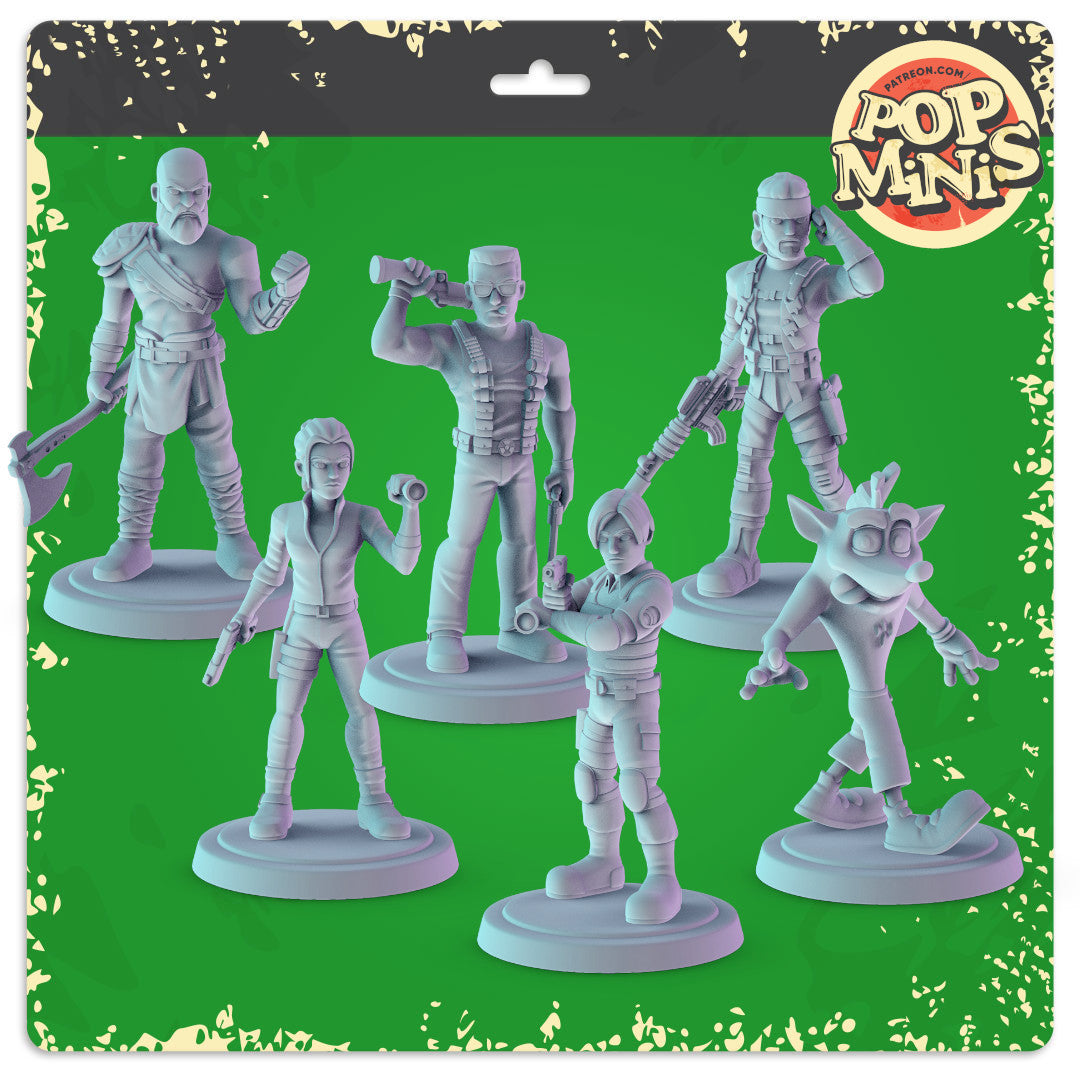 Action Game Chars Pop Minis